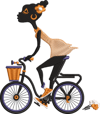 BLACK GIRLS CYCLE TOO 2 AFROCENTRIC EMBROIDERY DESIGNS black girl