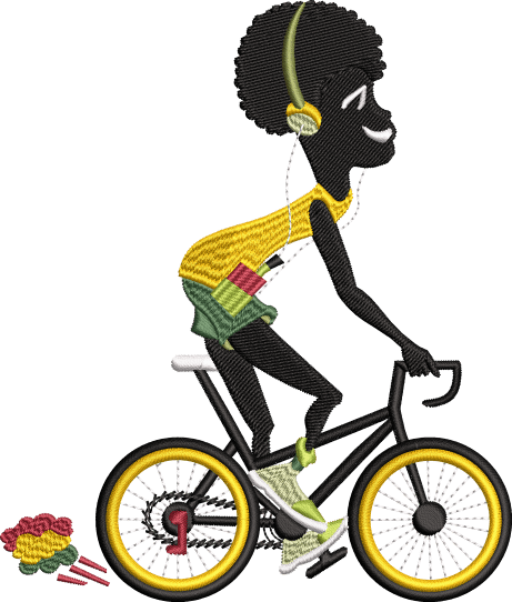 Black boys cycle too 2 AFROCENTRIC EMBROIDERY DESIGNS black boy