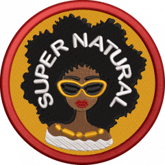 supernatural afro woman embroidery patch