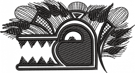 SENUFO HUNTER HEAD seperate AFROCENTRIC EMBROIDERY DESIGNS art
