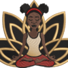 EMBROIDERY DESIGN BROWN GIRL SELF CARE YOGA RELAX HEALING
