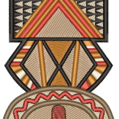 African embroidery design bwa tribal mask