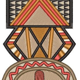 African embroidery design bwa tribal mask