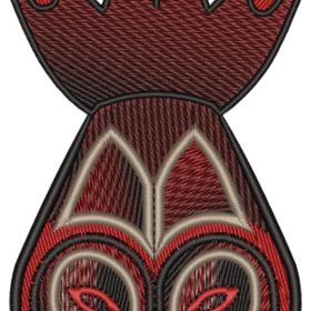 african embroidery design kwele people Gabon Cameroun Congo