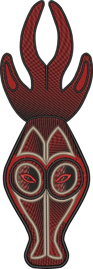 african embroidery design kwele people Gabon Cameroun Congo