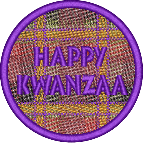 Happy Kwanzaa purple AFROCENTRIC EMBROIDERY DESIGNS kwanzaa