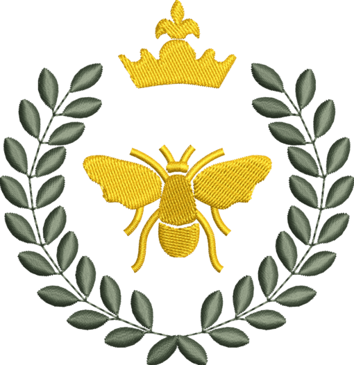 Crown bee AFROCENTRIC EMBROIDERY DESIGNS crown