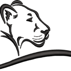 LIONESS EMBROIDERY DESIGN AFRO