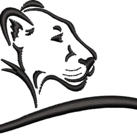 LIONESS EMBROIDERY DESIGN AFRO