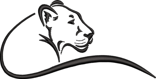 LIONESS EMBROIDERY DESIGN AFRO