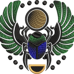 EGYPTIAN SCARAB EMBROIDERY DESIGN