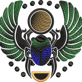 EGYPTIAN SCARAB EMBROIDERY DESIGN