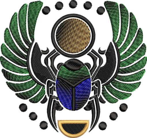 EGYPTIAN SCARAB EMBROIDERY DESIGN