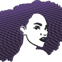 Big-C4-afro-black woman-har-embroidery-4X4-hoops