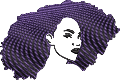 Big-C4-afro-black woman-har-embroidery-4X4-hoops