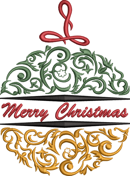 MERRY CHRISTMAS BALL 1 AFROCENTRIC EMBROIDERY DESIGNS