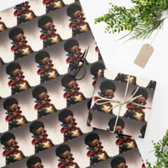 black boy wrapping paper