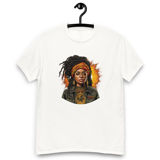 mens classic tee white front 65e0edad7229b Designs with a unique blend of culture and style. Rasta vibes, Afro futuristic, heritage and Roots & Culture.