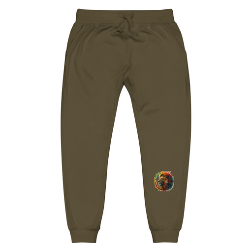 unisex fleece sweatpants military green front 65e0e55f14a92 Designs with a unique blend of culture and style. Rasta vibes, Afro futuristic, heritage and Roots & Culture.