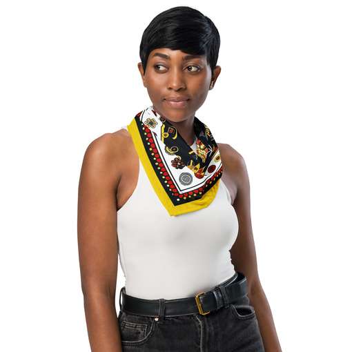 all over print bandana white l front 6637d956b8245 Designs with a unique blend of culture and style. Rasta vibes, Afro futuristic, heritage and Roots & Culture.