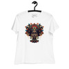 womens relaxed t shirt white front 66379a8613cc3 Designs with a unique blend of culture and style. Rasta vibes, Afro futuristic, heritage and Roots & Culture. BANDANA