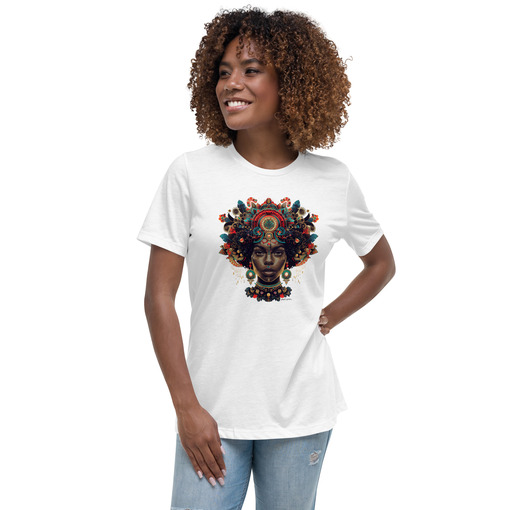 womens relaxed t shirt white front 66379a861583a Designs with a unique blend of culture and style. Rasta vibes, Afro futuristic, heritage and Roots & Culture.