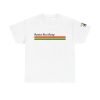 Unisex Heavy Cotton Tee with Bold Rasta Color Stripe