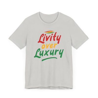 Livity Over Luxury Rastafarian Tee | Unisex Jersey Short Sleeve Shirt - Image 6