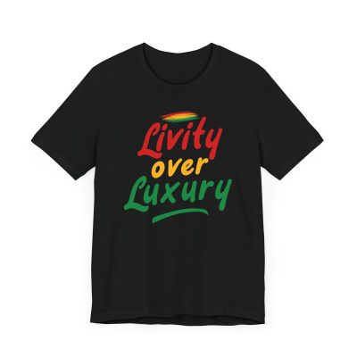 Livity Over Luxury Rastafarian Tee | Unisex Jersey Short Sleeve Shirt - Image 4