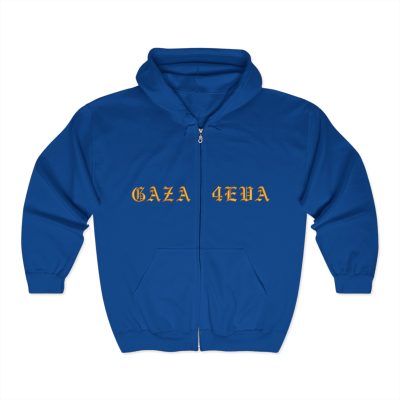 Gaza 4Eva Full Zip Hoodie, Unisex Casual Streetwear, - Image 4