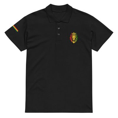 Classic Premium pique polo shirt-Rasta Lion logo - Image 4